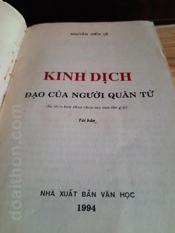 Nguyễn Hiến Lê viết sách Kinh dịch Đạo của người quân tử 
