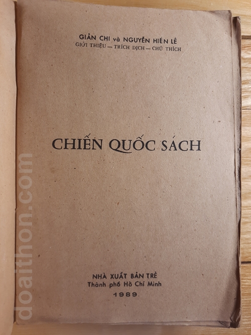 Chiến Quốc Sách, Giản chi, Nguyễn Hiến Lê 3