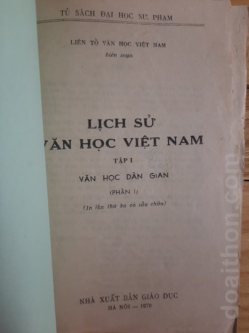 Lịch sử Văn học Việt Nam, Văn học dân gian 2