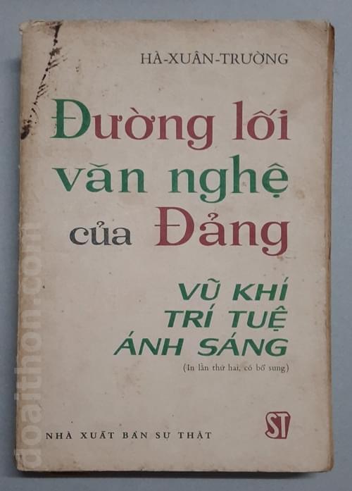 Đường lối văn nghệ của Đảng, vũ khí trí tuệ ánh sáng 1
