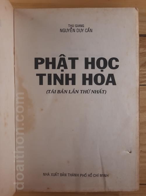 Phật học tinh hoa, Thu Giang Nguyễn Duy Cần 2