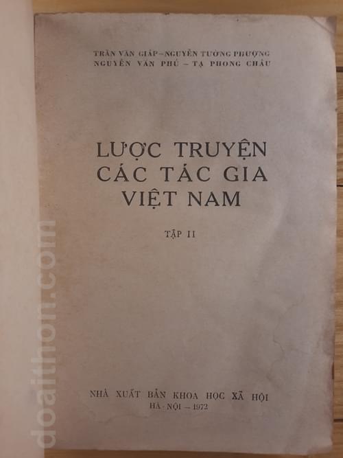 Lược truyện các tác gia Việt Nam 2