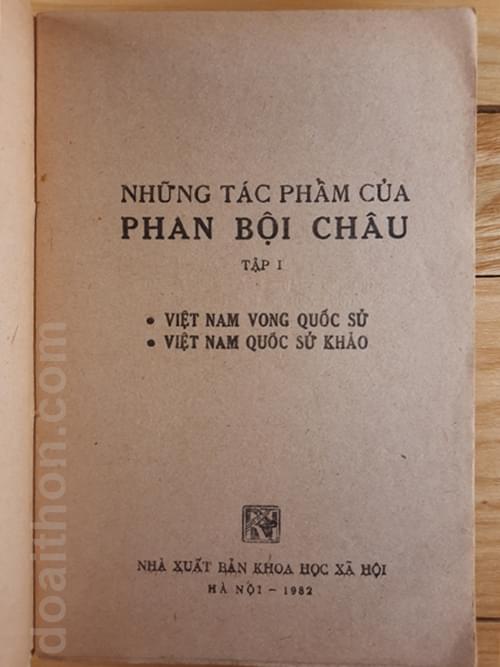 Phan Bội Châu, Việt Nam vong quốc sử, Việt Nam quốc sử khảo 1