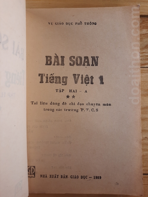 Bài soạn Tiếng Việt 1 2
