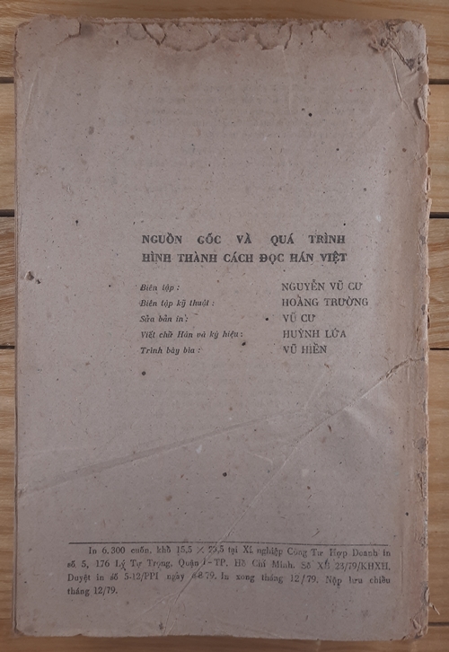 Nguồn gốc và quá trình hình thành cách đọc Hán Việt, Nguyễn Tài Cần 91