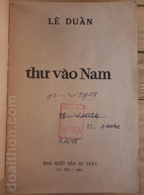 Thư vào nam, Lê Quẩn 3