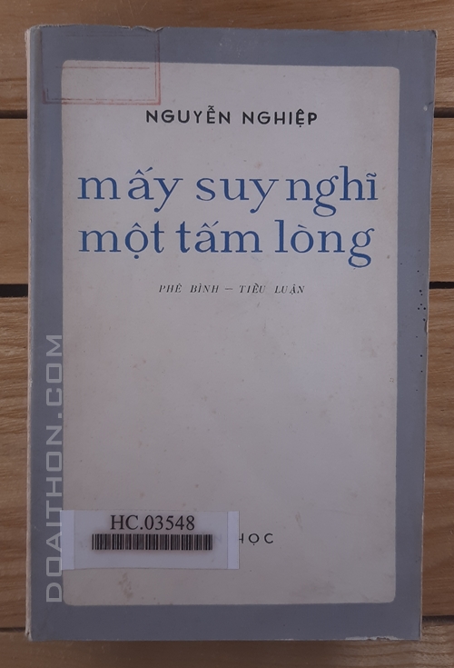 Mấy suy nghĩ, một tấm lòng 1