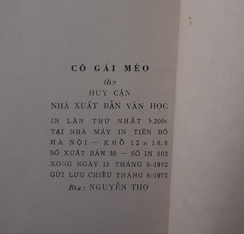 Cô Gái Mèo, Huy Cận 6