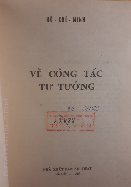 Công tác tư tưởng, Hồ Chí Minh 2