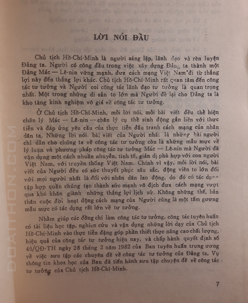 Công tác tư tưởng, Hồ Chí Minh 3