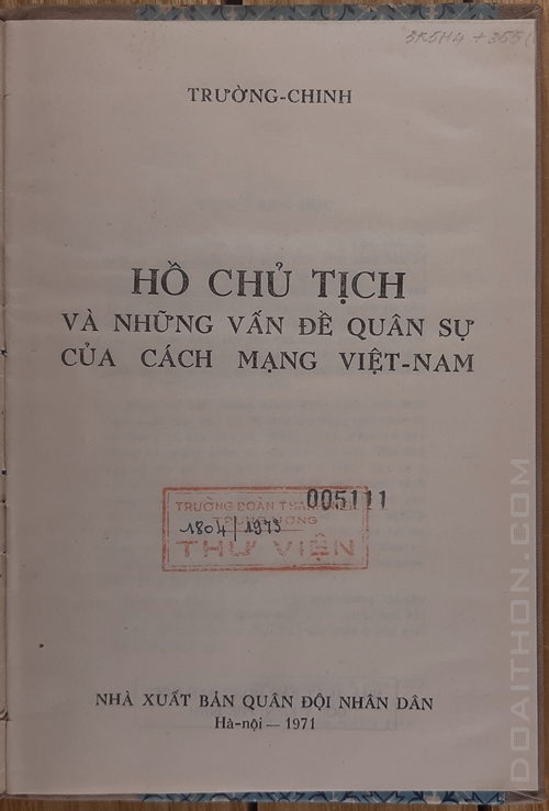 Hồ Chủ Tịch và những vấn đề quân sự của cách mạng Việt Nam, Trường Chinh 2