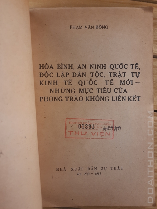 Những mục tiêu của phong trào không liên kết, Phạm Văn Đồng 2