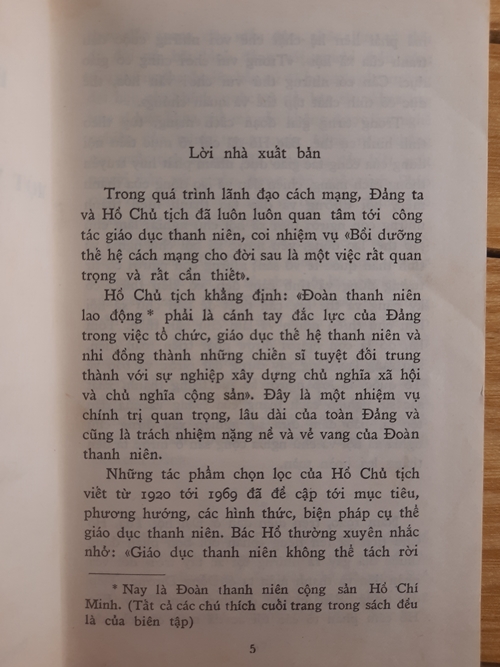 Giáo dục thanh niên, Hồ Chí Minh 3