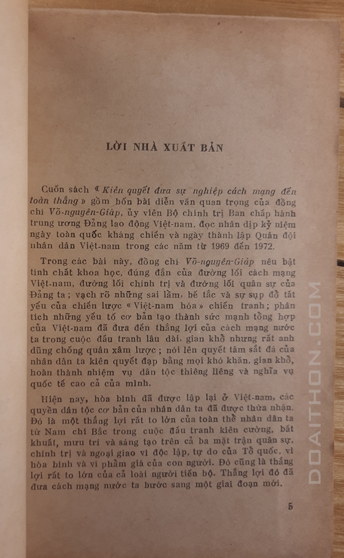 Kiên quyết đưa sự nghiệp cách mạng đến toàn thắng, Đại tướng Võ Nguyên Giáp 3