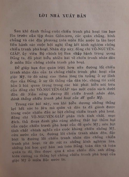 Nắm vững đường lối chiến tranh nhân dân, đánh thắng chiến tranh phá hoại của Đế quốc Mỹ, Võ Nguyên Giáp 4