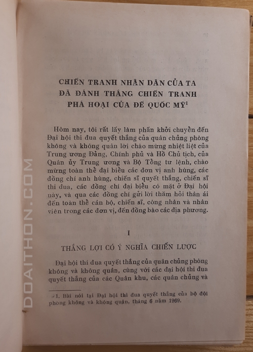 Nắm vững đường lối chiến tranh nhân dân, đánh thắng chiến tranh phá hoại của Đế quốc Mỹ, Võ Nguyên Giáp 5