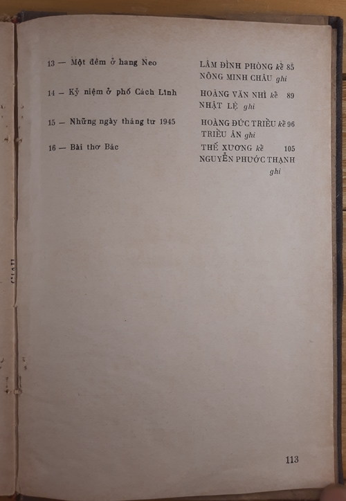 Những kỷ niệm về bác 5