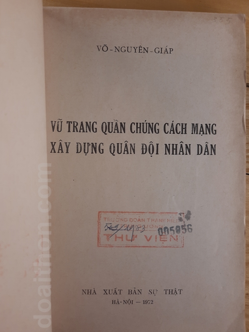 Vũ trang quần chúng cách mạng xây dựng quân đội nhân dân, Võ Nguyên Giáp 2