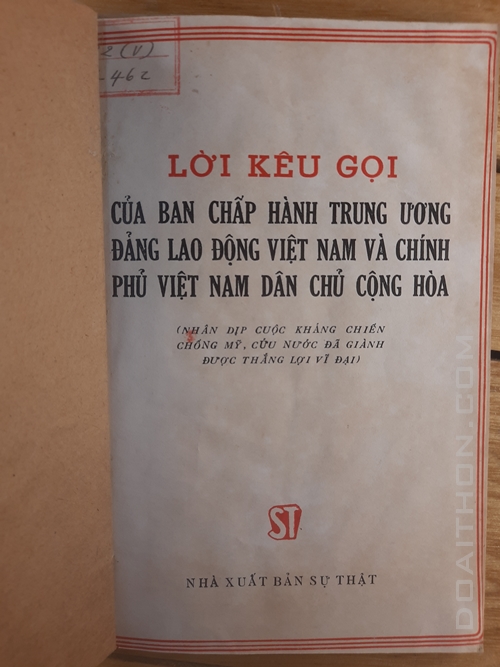 Lời kêu gọi của ban chấp hành trung ương 1