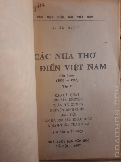 Các nhà thơ cổ điển Việt Nam 2