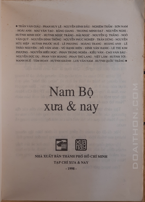 Nam Bộ xưa và nay 2