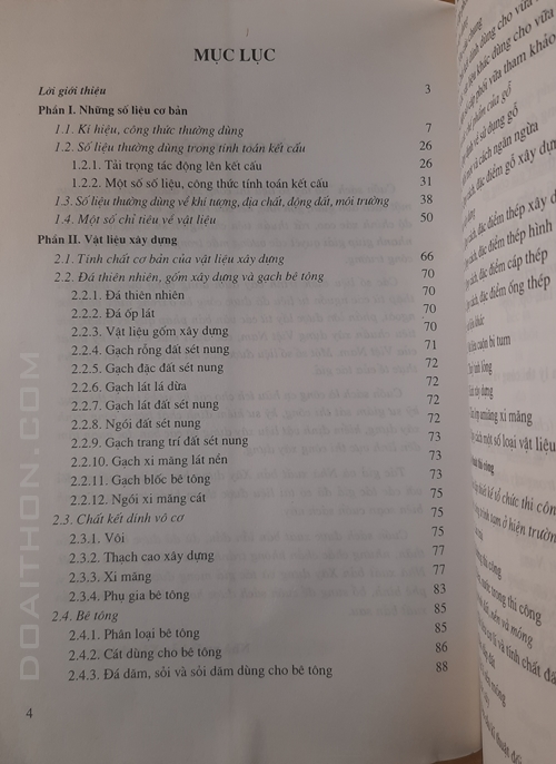 Số liệu thi công xây dựng 2