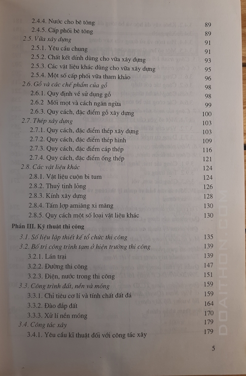 Số liệu thi công xây dựng 3