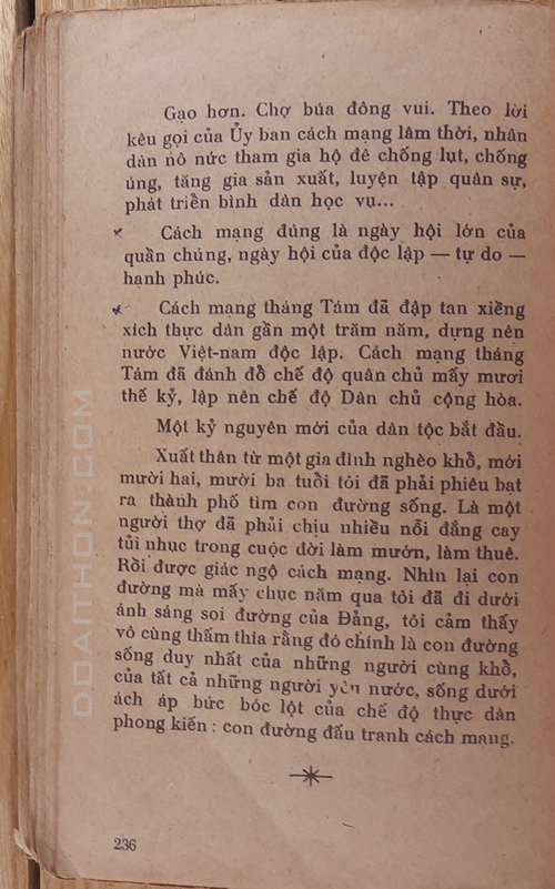 Con đường sống duy nhất, hồi ký cách mạng 4