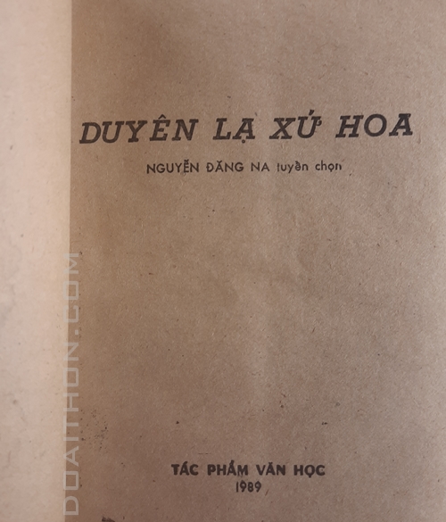 Duyên lạ xứ hoa, truyện Việt Nam viết bằng chữ Hán 2