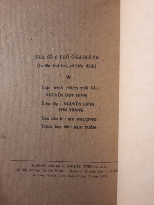 Nhà số 6 phố Agarieva, truyện hình sự 3